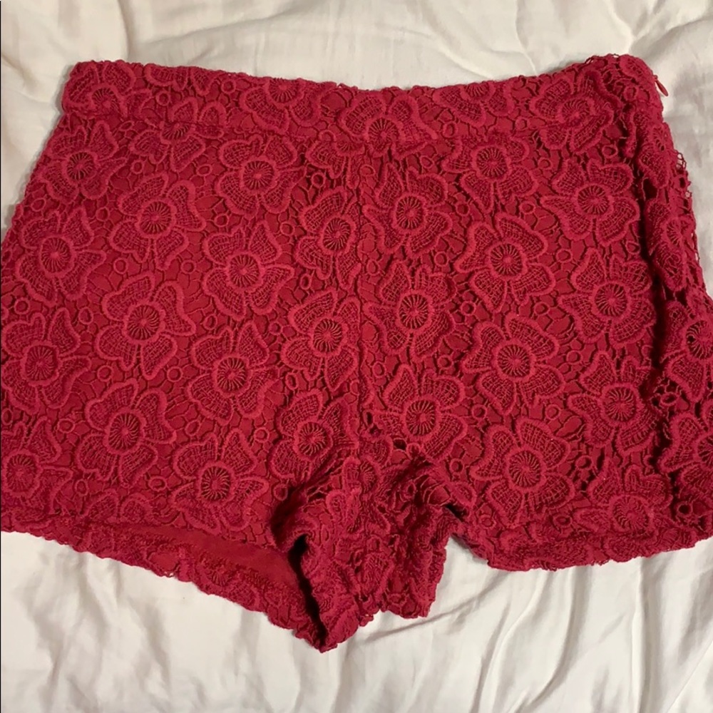 Forever 21 high waisted lace shorts
